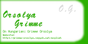 orsolya grimme business card
